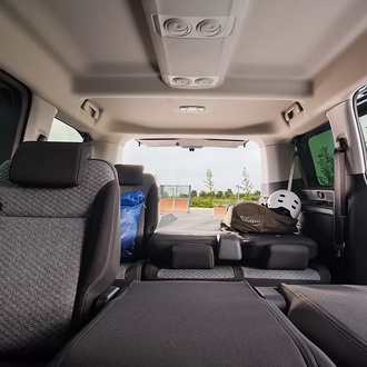 The adaptable Proace Verso with some of its rear seats folded